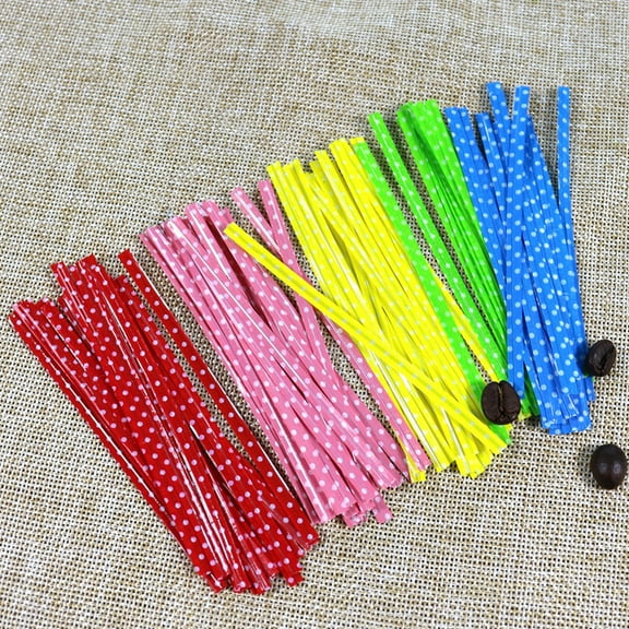 LOLIPPYY 300Pcs Plastic Twist Ties for Bag Sealer Packaging Supply