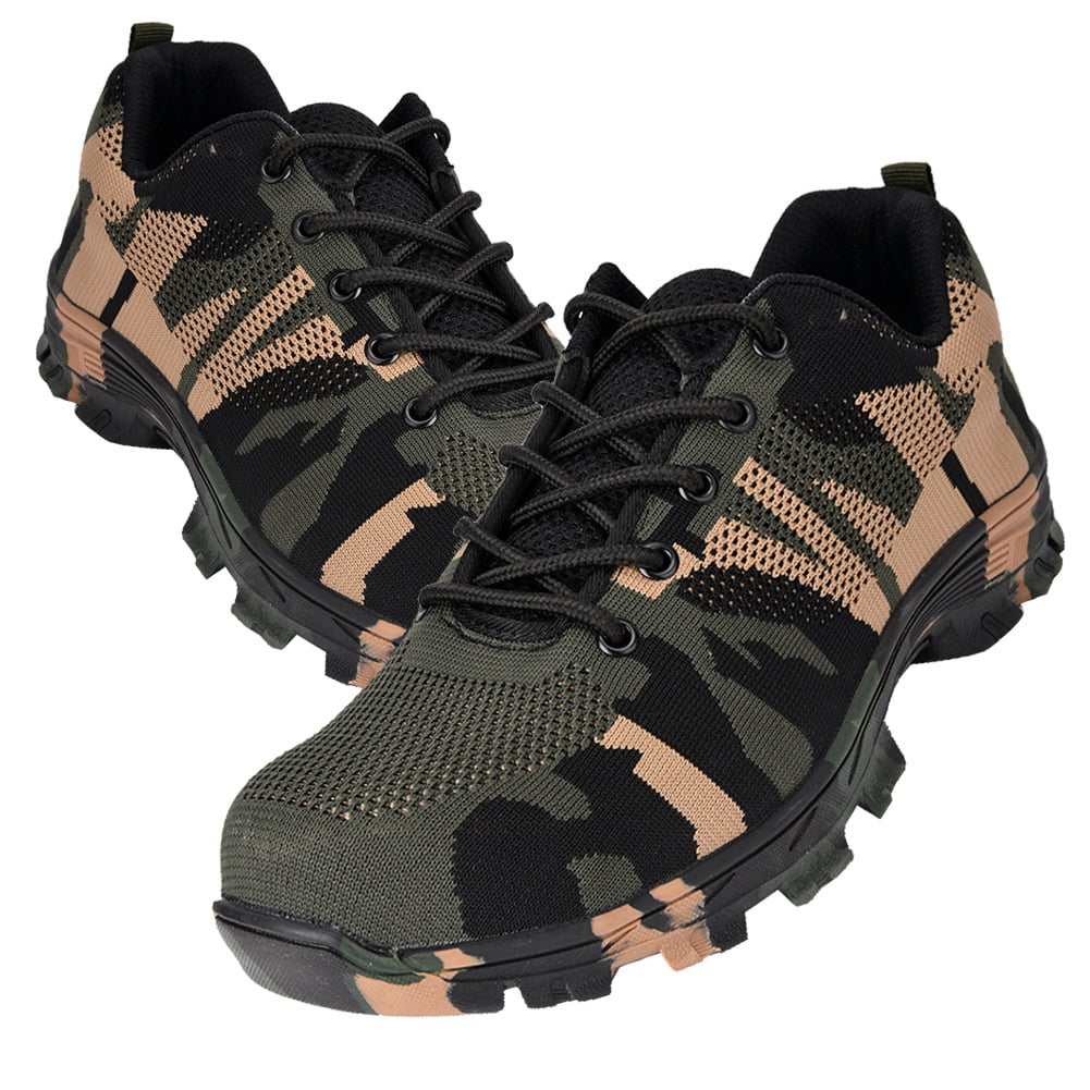 Details about   Men's Work Safety Shoes Indestructible Steel Toe Boots Camouflage Sport Sneakers 
