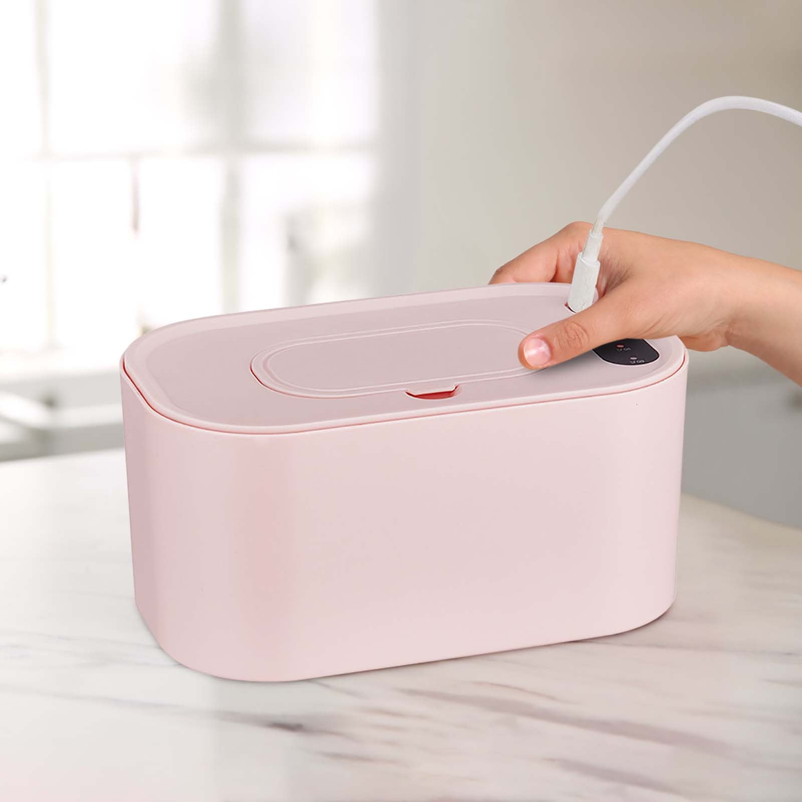 Camnix Baby Wipe Warmer and Baby Wet Wipes Dispenser, 5 Modes of Temperature Heating Control Portable Diaper Wipes Warmer for Newborn Baby, Baby Shower Gifts White