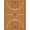 Brown Orange White, Pattern 9, variant on Design&I 8'x10' Washable Area Rug Snag-Free Repeating Hoop Motif Markings Bold Stripe Border Center Basketball Flowing for Dining Room, Large Office, Lounge