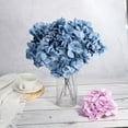 thumbnail image 6 of Uxcell Artificial Silk Hydrangea Flower Heads with Stems for Home Wedding Decor, Purple 10 Pack, 6 of 6