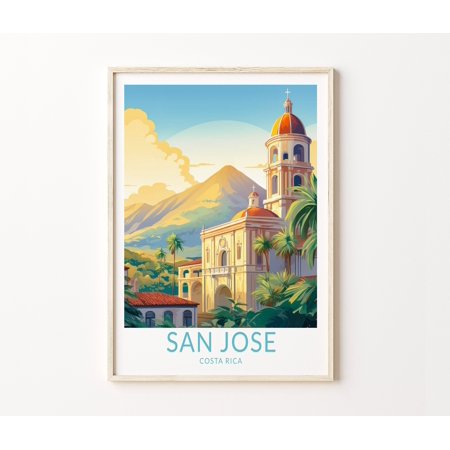 POSTER San Jose Costa Rica Travel Poster Wall Art, Costa Rica Poster, Costa Rica San Jose Wall Art, Travel Poster Gift, Birthday Gifts-UNFRAMED