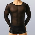 thumbnail image 3 of LilyLLL Mens Sexy Mesh See Through Undershirt Tank Tops Vest T-Shirt Muscle Underwear, 3 of 4