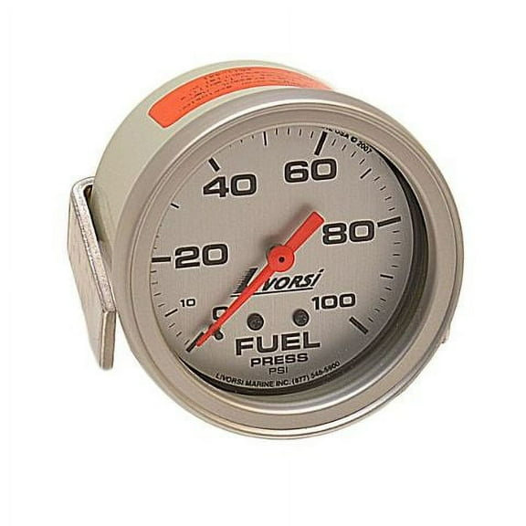 Livorsi Marine Boat Fuel Pressure Gauge LMMFP100PL | 100 PSI Fountain