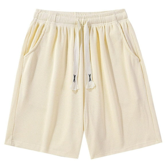 ohmzyzo Mens Baggy Shorts Elastic Waist Drawstring Cargo Shorts Loose Fit Tie Dy Summer Vacation Shorts Streetwear