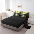 thumbnail image 5 of Erosebridal Kawaii Animal Bear Deer Bedding Comforter Set 7pcs for Boys Girls,Kids Teens Lake Life Happy Camping Queen Bedding Sets,Black Reversible,Microfiber Bedroom Decor, 5 of 6