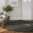 thumbnail image 6 of BELLEZE Area Rug Modern Solid Colored Indoor Outdoor Rug, Accent Rug for Patio, Living Room or Kitchen, Luxury Bohemian Style Home Decor, 6' Diameter - Charcoal, 6 of 7