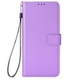 thumbnail image 2 of SaniMore for Samsung Galaxy S24 PU Leather Case, Magnetic Closure Flip Wallet Cover with Wrist Strap Card Slot & Adjustable Kickstand All-Inclusive Protective Shell, Purple, 2 of 15