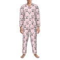 thumbnail image 3 of Lsque Cute Kawaii Panda Pattern Long Sleeve Pajama Set for Men - Soft 2-Piece Sleepwear and Loungewear Set with Pockets, Comfy Nightwear-XX-Large, 3 of 7