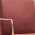 thumbnail image 2 of Fabric Upholstered Dining Chair with Metal Sled Base, Gold and Copper- Saltoro Sherpi, 2 of 5