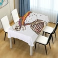 thumbnail image 4 of Yayeee Tablecloths 54" x 54" Rectangle Wrinkle Resistant Party Table Cover, Colorful Skeleton, 4 of 8