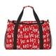 thumbnail image 1 of Fotbe Hohoho Bolsa de Viaje con Estampado, Bolsa de Fin de Semana para Mujer con Compartimento para Zapatos, Bolsa de Gimnasio con Bolsillo Húmedo, 1 of 7
