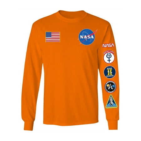 Changes Mens Nasa Flight Graphic T-Shirt orange S | Walmart Canada