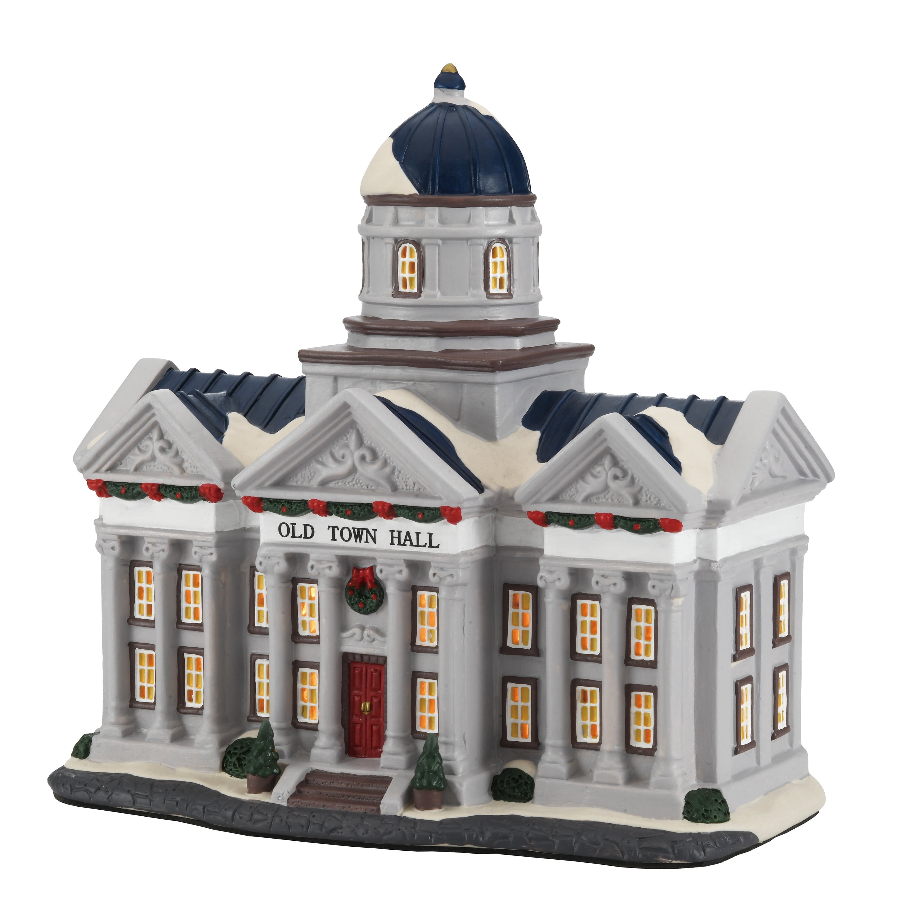 Light-Up Old Town Hall Christmas Village Building, Multicolor, 9.5", by Holiday Time