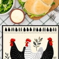 thumbnail image 3 of Amarainy Chicken Farmhouse Design Linen Table Mats Set of 4 for Home Kitchen Table Decor 12x18 inch, 3 of 5