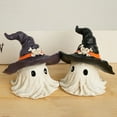 thumbnail image 5 of ​​XIANXIAN Halloween Hat Ghost Figurine Creative Resin Cap Spirit Ornament Unique Design for Outdoor Garden & Yard Decoration Gothic Halloween Theme, Desktop Ornament, 5 of 9