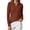 Chestnut, variant on Womens Cable Knit Sweaters Long Sleeve V Neck Pullover Fall Winter Sweater Tops Casual Polo Shirts
