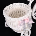 thumbnail image 5 of Fation Plastic White Tricycle Bike Design Flower Basket Storage Party Decoration New, 5 of 5