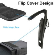 TSV Belt Phone Pouch, Nylon Cell Phone Holster, Pocket Carrying Pouch Fit for iPhone, Samsung Galaxy, Black
