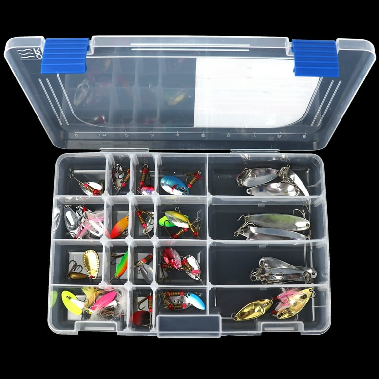  ZXDIN3 Medium Plastic Fishing Tackle Box Storage Organizer Box  3600 with Adjustable dividers Tackle Tray Parts Crafts Case 4 Pack : Sports  & Outdoors