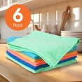 thumbnail image 3 of Superio Microfiber Cleaning Cloth for Cars, Kitchen Cleaning Cloths, 16" Micro Fiber Towels for House, Bathroom Absorbent All-Purpose Streak-Free lint-Free Wash Cloths (2 Pink, 2 Blue, 2 Orange), 3 of 8