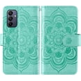 thumbnail image 5 of Phone Case for Samsung Galaxy A15 5G Wallet Cover with Tempered Glass Screen Protector and Flower Leather Flip Credit Card Holder Stand Wrist Strap Cell Accessories A 15 4G 15A Women Men Green, 5 of 13