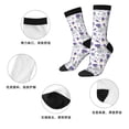 thumbnail image 5 of Honeii Lavender Bicycle Print Adult Socks,Crew Socks,Casual Calf Socks,Daily Wear Socks for Men & Women, Perfect for Sports, Casual and Everyday Use, 5 of 6