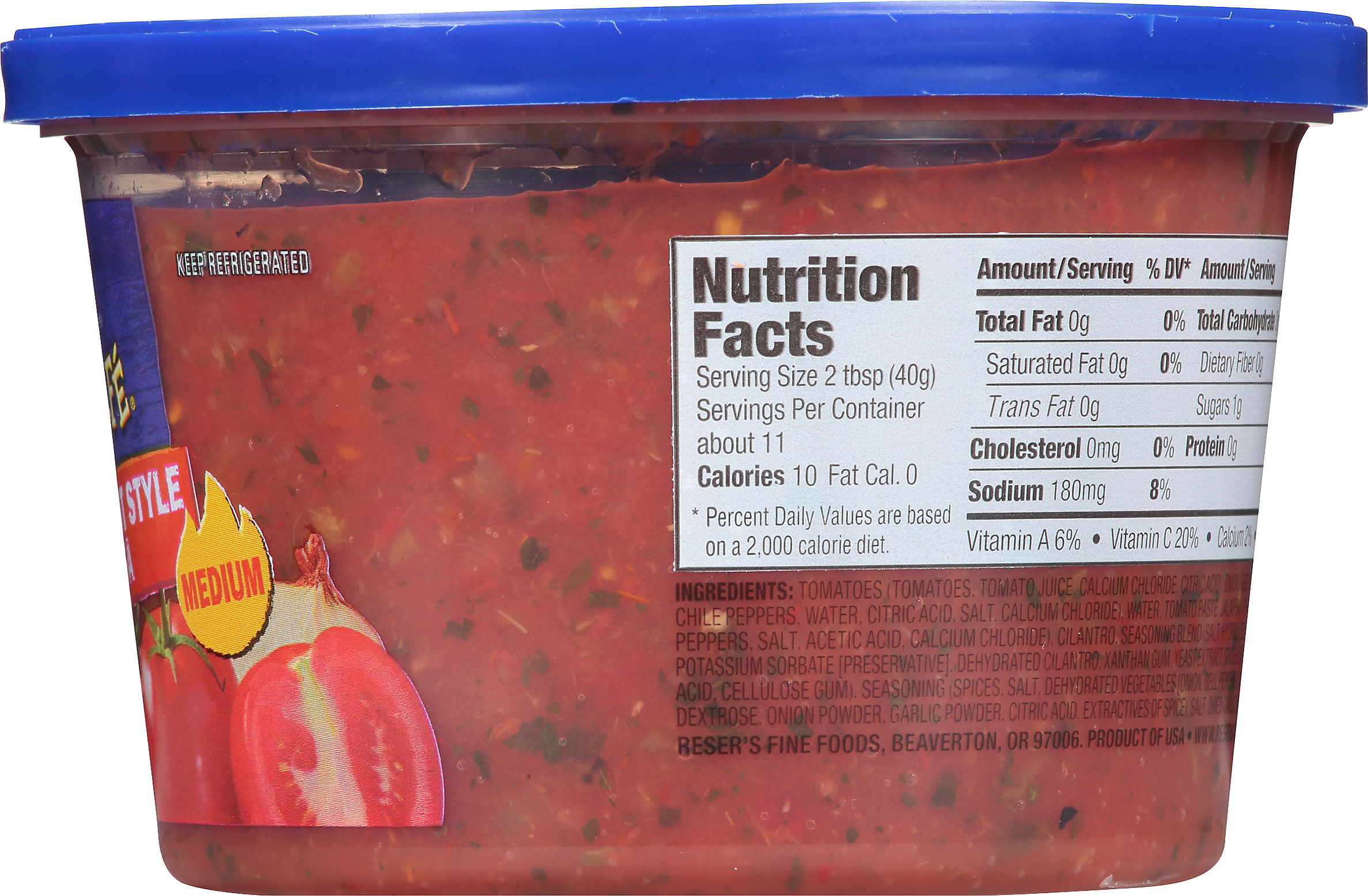 Reser's Baja Cafe Medium Restaurant Style Salsa, 16 oz Tub (Refrigerated)