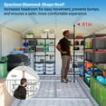 thumbnail image 4 of DTTRA 12 × 10 ft Outdoor Storage Shed, Heavy-Duty Metal Frame with Floor Kit, Weatherproof & UV Protected, Snow-Resistant Sloped Roof, Diamond-Shape Interior, Secure Multi-Purpose Backyard Storage, 4 of 10