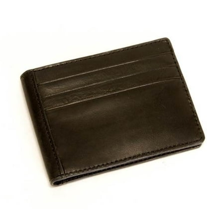 Prima Executive Leather Money Clip with Credit Card Slots