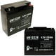 Pack 2x - Remplacement Dual-lite ML-12E-12V Battery - Acide de Plomb Scellé Universel UB12220 Battery (12V, 22Ah, 22000mAh, Terminal T4, AGM, SLA) – image 1 sur 4