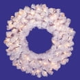 thumbnail image 2 of Perfect Holiday 24" Pre-lit Christmas Crystal White Wreath - Plugin, 2 of 2