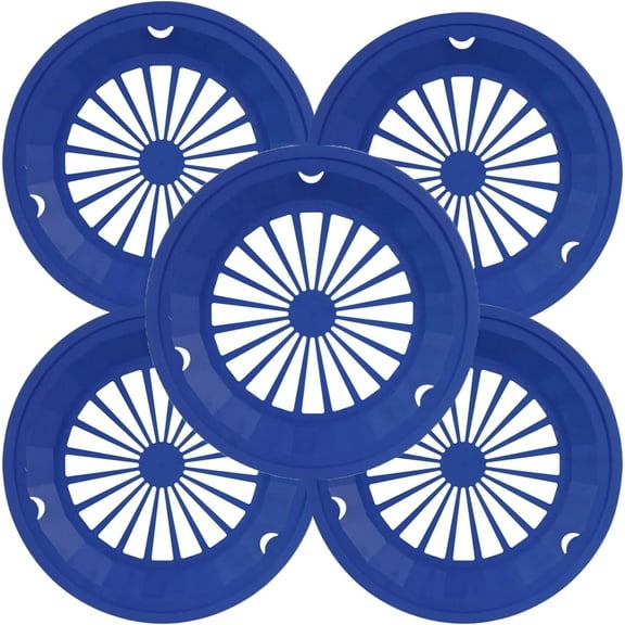 Plastic Paper Plate Holders for 9" Plates,Bexikou Reusable Stackable Round Picnic Plate Trays for Daily Home Indoor Outdoor Summer Bbq Camping Cookouts Dinning Party Supplies (Blue)