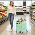 thumbnail image 3 of Collapsible Rolling Folding Dolly Cart for Teachers - Multi-Functional Teacher Dolly with Extra Storage, Durable Wheels, and Easy-to-Fold Design for Classroom, Office, Shopping, 3 of 8
