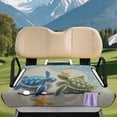 thumbnail image 3 of Yuyamidu Sea Turtle Golf Cart Seat Covers for Club Car Starfish Golf Cart Towel Seat Covers with Front Pockets for 2 Seats Heavy Duty Washable Club Car Accessories in Summer, 3 of 7