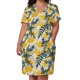 thumbnail image 3 of Mimosa patrón de flores vestido suelto con bolsillos vestido de fiesta de noche elegante de lujo celebridad vestidos cortos daring, 3 of 7