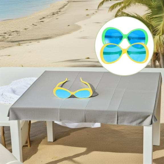 Hemoton 2PCS Giant Sunglasses Hawaiian Themed Party Glasses Beach Pool Eyeglasses Selfie Props Funny Party Sunglasses Novelty Glasses Summer Beach Party Eyewear for Travel and Events