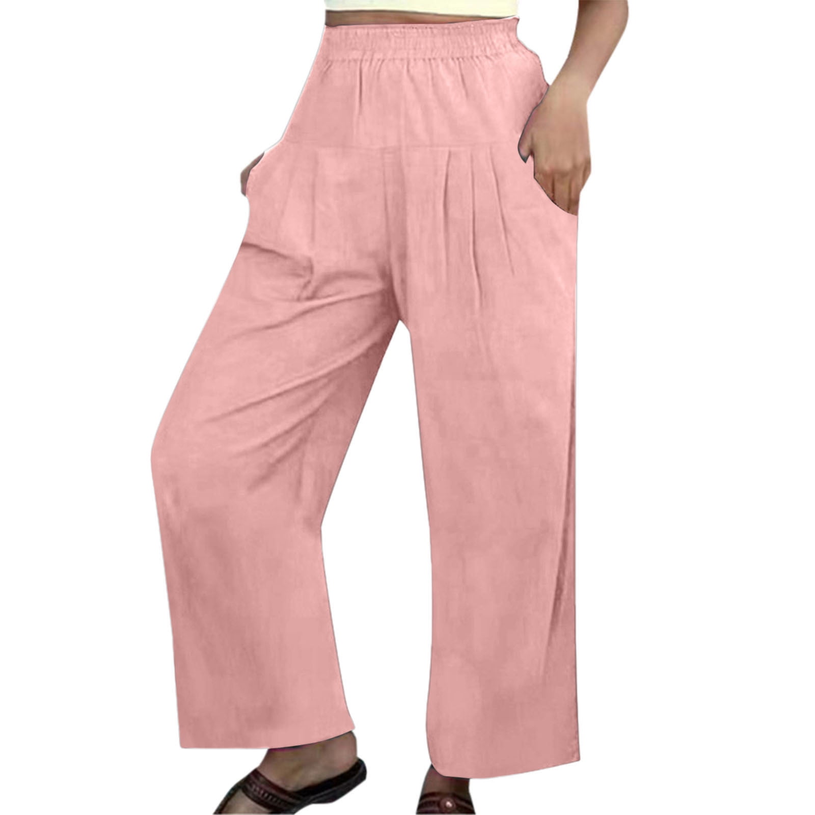 gvdentm Flowy Pants Womens Wide Leg Palazzo Lounge Pajama Pants High