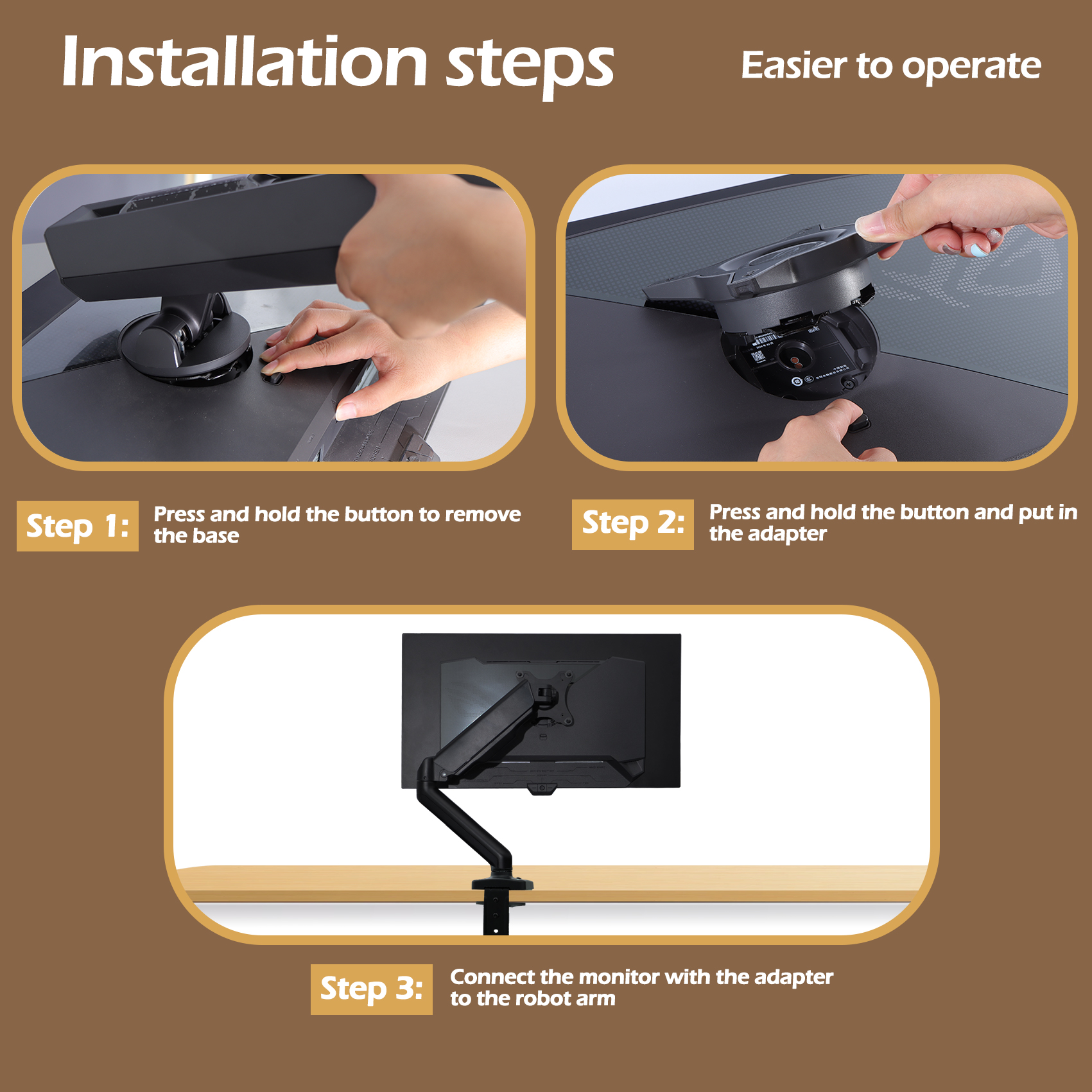 Original PG27AQDP VESA Adapter Compatible with ASUS ROG 27" 32" 34" 39" 49" Monitor(Fits XG27AQDMG,XG32UCWG,XG34WCDG,PG39WCDM,PG49WCD)100x100 Wall Mount Bracket