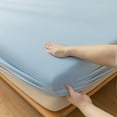 1pc Plain Fitted Sheet Skinfriendly Bed Cover fundas de colchón