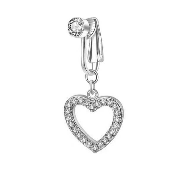 No-Piercing Belly Button Nail I, Belly Piercing Belly Ring for Women Belly Button Piercing Clip on Belly Button Rings Navel Ring Non Piercing, Umbilical Nail*1