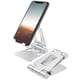 thumbnail image 1 of SilverSoporte portátil para teléfono celular, aluminio ajustable multiángulo, soporte portátil para teléfono inteligente de escritorio, soporte universal ajustable de aluminio para teléfono celular de, 1 of 1