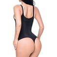 thumbnail image 3 of QRIC Shapewear for Women Tummy Control Thong Bodysuit Open Bust Body Shaper Black, S, 3 of 6