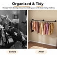 thumbnail image 2 of Wall Mounted Clothes Rack 60in, Industrial Pipe Clothing Racks Wall Mount, Heavy Duty Detachable Iron Garment Bar, Saving Space, Multi-Purpose Hanging Rod for Bedroom, Laundry Room, 2 Packs, 2 of 7