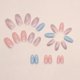 thumbnail image 2 of Coffin Press on Nails Short Fake Nails with Marble Designs Acrylic Nails Press, 2 of 5