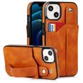 thumbnail image 1 of SaniMore Case for iPhone 14 6.1" 2022, [Wrist Strap & Card Slot & Support Stand] PU Leather Skin [Wear-resistant Anti-drop Shockproof] Slim Lightweiht Shell For iPhone 14 6.1" 2022, Khaki, 1 of 7