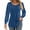 Blue, variant on Blouses for Women Pleated Long Sleeve Shirts Crew Neck Dressy Casual Tunic Tops