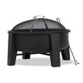 thumbnail image 6 of Bowery Hill Iron Black Fire Pit Circular Heat Resistant Weather Resistant 35" Assembled, 6 of 10