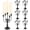 Black-5arm, variant on Gold 5 Arm 11.8" Candelabra Candle Holders, Set of 6 | Wedding Candlestick Holder, Theme Party Table Centerpiece Decor, Dining Room, Birthday Holiday Christmas