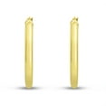 thumbnail image 5 of SuperJeweler 30x3MM Classic Hoop Earrings in 14 Karat Yellow Gold Over Sterling Silver for Women, 5 of 6